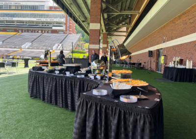 Buffet in the North End Zone on the field